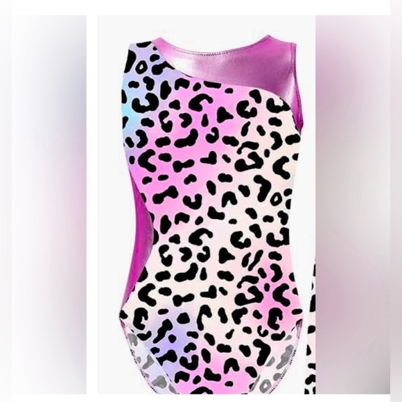 NWT- Girls 12 -2 piece leopard print swimsuit⭐️ bodysuit, or gymnastics🔥 leotard - Picture 11 of 11